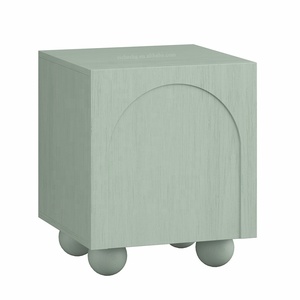 Sage <strong>Green</strong> Modern Ball Feet Bed Side Cabinet End <strong>Table</strong> Wooden Night Stand Nightstand <strong>Bedside</strong> <strong>Table</strong> with Drawers - Product Image 1