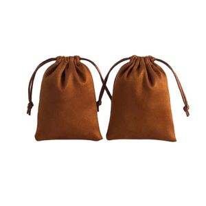 Pochette à bijoux en lin vierge imprimée avec logo personnalisé, recyclable, anti-poussière, avec cordon en velours - Product Image 6