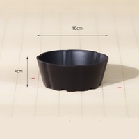 Dia.10cm H.4cm En Plastique Classique Forme De Fleur Ronde Bonsaï Pot Succulent Planteur En Plastique Cactus Pot