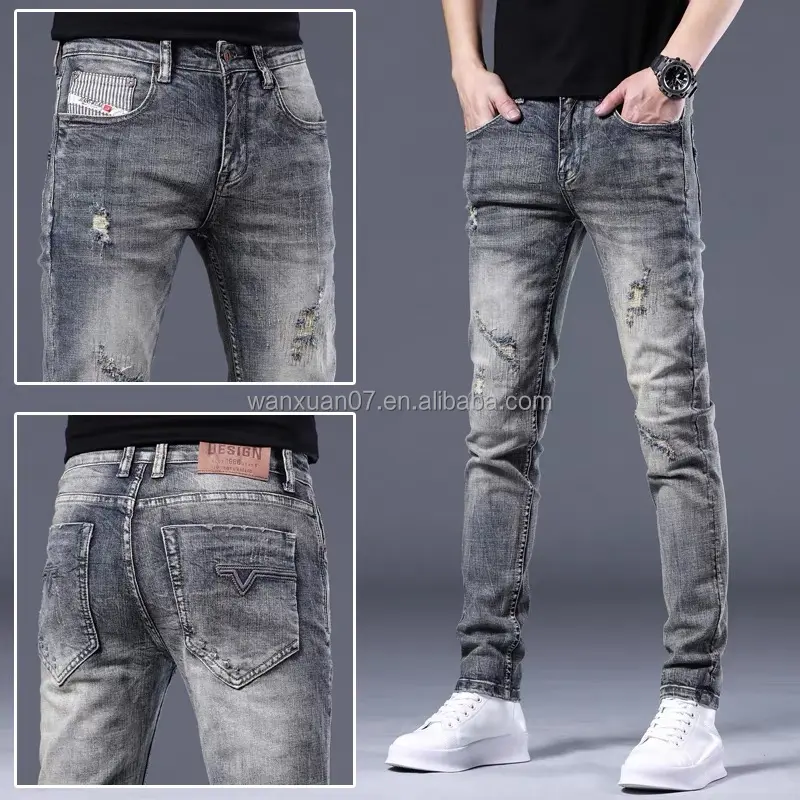 New regular fit men's jeans Black Slim Denim Pants For Men Straight Denim Casual Men's Jeans original