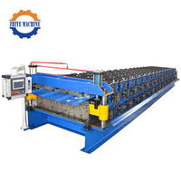 Machine de formage à froid à double couche pour tôles ondulées et tôles d'acier, machine de fabrication de tôles de toiture en fer, machine de fabrication de tôles de toiture en aluminium