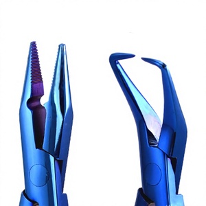 Bgtejery — pince pour Extension de cheveux en titane bleu, #15020, vente en gros, à utiliser avec des micro-anneaux ou une épilation des attaches, nouvelle collection - Product Image 1