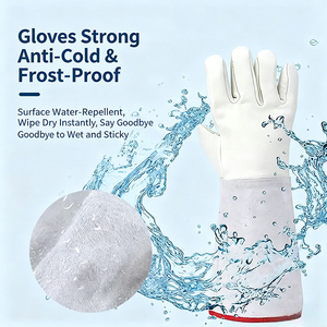 Gants résistants à l'azote liquide en cuir de vachette, antigel et résistants aux basses températures, spéciaux pour la stockage à froid des stations de remplissage de gaz - Product Image 3