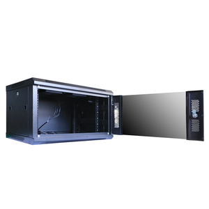 Gabinete de Pared de Sección Única de 19 Pulgadas y 6U, Embalaje Plano, Capacidad de Carga de 100 kg, RAL9004 RAL9005 Negro - Product Image 4