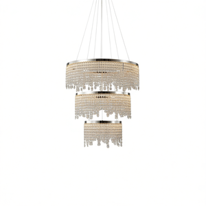Lámpara de Techo LED de Cristal de 24 Pulgadas con Temperatura de Color Ajustable y Control Remoto para Sala de Estar y Comedor - Product Image 1