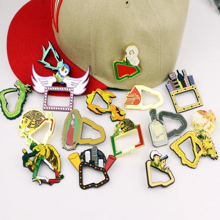 Hochwertige Hutkette Pins individueller neuer Hut-Clip mexikanischer Metall Cartoon-Pin dekorativer Hut-Emaille-Pin