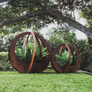 Customized Large Plant Pot Outdoor Metal Planting Box Big Garden Flower Pots Corten Steel Planter