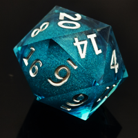 Personnalisé D20 Liquide Noyau Géant Résine Dés 55MM Polyèdre Jeu De Société Accessoires RPG Dragon City Sharp Edge Gemstone Coloré