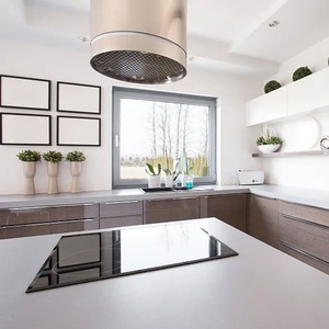 Proveedor Oro Hecho en China Campana Extractora Redonda de Acero Inoxidable para Cocina y Isla - Product Image 1