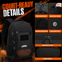 Sac à dos de sport personnalisé pour le basketball avec compartiment séparé pour ballon et chaussures, crochet de fixation pour la gym, l'entraînement et les voyages