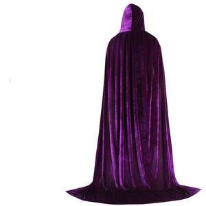 Femme Homme Gothique Capuche Velours Longue Cape Vampire Costume d'Halloween Cape pour Homme et Femme - Product Image 2