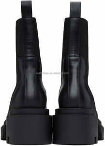 Stivali in Pelle di Vitello Neri Originali Unisex, Scarpe con Tacco a Blocco e Piattaforma per <span class=keywords><strong>Donna</strong></span>, Stivali Chelsea in Pelle per Uomo, Stivaletti <span class=keywords><strong>Beatle</strong></span> Bogun - Product Image 4