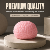 Petit Cerveau Amusant à Remontée Lente, Balle à Presser, Jouet Anti-Stress Croustillant et Moelleux, Idéal pour Fête, Cadeau en Gros, Boîte Mystère, Jouets de Bureau