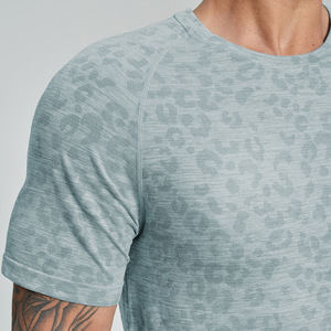 <span class=keywords><strong>T</strong></span>-Shirt da Allenamento per Uomo, Senza Cuciture, Jacquard, Abbigliamento Fitness, Asciugatura Rapida, Manica Corta, per Corsa e Sport all'Aperto, Personalizzabile - Product Image 5