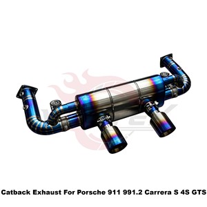 Vortex Bespoke Burnt Blue Ti Sport Sound Valved <b>Exhaust</b> Fits Porsche 911 991.2 Carrera S 4S GTS Tuning - Product Image 2