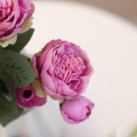 5 kepala kualitas tinggi produsen baru peony bundel buatan dengan 5-garpu untuk pernikahan hotel dekorasi panggung