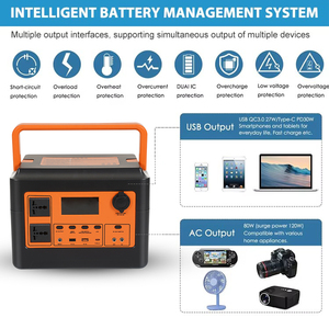 Chất lượng cao khẩn cấp 1000W năng lượng mặt trời Máy phát điện pin ngoài trời năng lượng mặt trời Hệ thống lưu trữ - Product Image 2