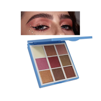 Palette d'ombres à paupières de 9 couleurs de maquillage de marque privée OEM \ ODM Ensemble d'ombres à paupières imperméables pour femmes Vente en gros d'usine de cosmétiques