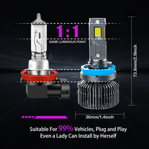X-7SEVEN <span class=keywords><strong>Ares</strong></span> 240W 65000LM H7 H11 9005 9006 H4 H13 9004 9007 Kit de conversion LED H4 H7 H11 Phare de voiture pour tous les véhicules - Product Image 6