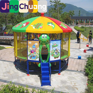 Trampolín de Plástico Rojo <span class=keywords><strong>para</strong></span> Niños con Tobogán, Combinado, Grande, <span class=keywords><strong>para</strong></span> Exteriores, <span class=keywords><strong>Juguete</strong></span> <span class=keywords><strong>para</strong></span> el Hogar - Product Image 1