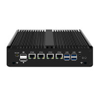 Mini PC Industrial sin Ventilador H16 I7-8250U, Servidor Integrado Mikrotik, 4 Puertos LAN I211, 4 Puertos RS232, 2 Puertos RS485, 4G Wifi, Centos