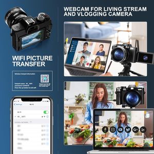 Appareil photo numérique compact NBD avec écran de <span class=keywords><strong>3</strong></span> pouces, rechargeable, 48 <span class=keywords><strong>MP</strong></span> CMOS, zoom numérique 16x, enregistrement vidéo 4K, stabilisation - Product Image 3