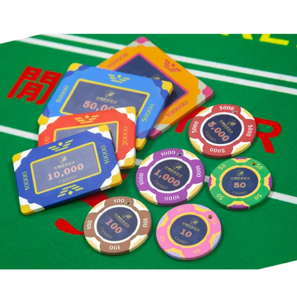 Benutzer definierte profession elle Casino Round Coins Poker Chip Sublimation Poker Chips Rechteck Poker Chips