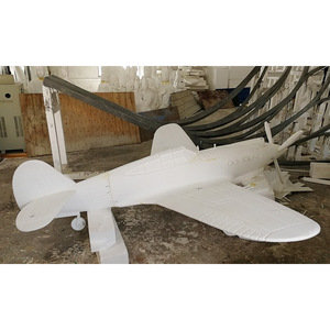 Sculpture d'avion en résine, modèle à poser au sol pour extérieur, design industriel, durable, emballage monobloc - Product Image 1