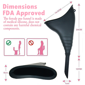 Dispositivo de micción reutilizable para mujeres, embudo de orina de silicona de grado alimenticio, higiene femenina, suministros postquirúrgicos para mujeres, urinario portátil - Product Image 5