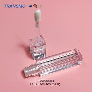 Emballage de tube de brillant à lèvres de 7 ml, tube de brillant à lèvres transparent carré, tubes de brillant à lèvres et d'huile à lèvres de 8,5 ml, gros pinceau, tubes de brillant à lèvres vides, vérifiés - Product Image 5