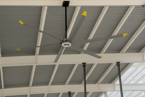Ventilador Industrial IBW <span class=keywords><strong>AirMax</strong></span> de 7.3m (24 pies) con Motor BLDC de Bajo Consumo para Centros de Distribución - Product Image 3