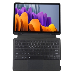 Custodia in Pelle con Tastiera Wireless Retroilluminata, Supporto Girevole e Slot per Penna per Samsung <span class=keywords><strong>Galaxy</strong></span> <span class=keywords><strong>Tab</strong></span> <span class=keywords><strong>S7</strong></span> <span class=keywords><strong>T870</strong></span>/T875/S8 700/X706 - Product Image 2