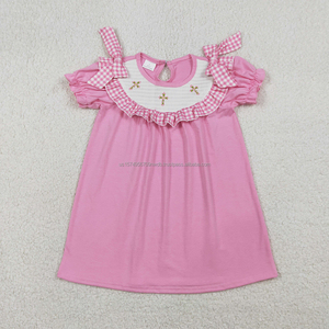 Pre-orden MOQ 5: Vestido de Halloween para Niños con Estampado Floral, Venta al por Mayor, Fábrica de Boutique, Nueva Moda Infantil, Algodón Orgánico Suave - Product Image 5