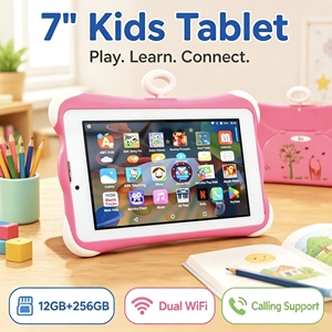 <span class=keywords><strong>Tablette</strong></span> <span class=keywords><strong>pour</strong></span> enfants la plus vendue de 7 pouces avec double SIM et Wi-Fi, Android 13, MTK 6737, 12 Go + 256 Go, batterie 4000 mAh <span class=keywords><strong>pour</strong></span> l'apprentissage des enfants - Product Image 3