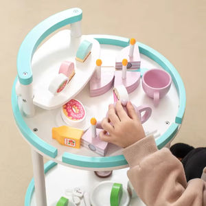 EDULAND Boîte <span class=keywords><strong>de</strong></span> jeu <span class=keywords><strong>de</strong></span> cuisine en bois avec chariot et chariot <span class=keywords><strong>de</strong></span> courses - <span class=keywords><strong>Jeux</strong></span> éducatifs pour les enfants <span class=keywords><strong>de</strong></span> 2 à 4 ans - Product Image 3