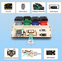 Kit robot de tri des déchets: Kit de classification des déchets Hiwonder AI Vision avec diffusion audio alimenté par micro:bit