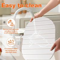 Tapis de séchage pliable segmenté en diatomite naturelle, absorbant et antidérapant, pour évier de cuisine et vaisselle à domicile
