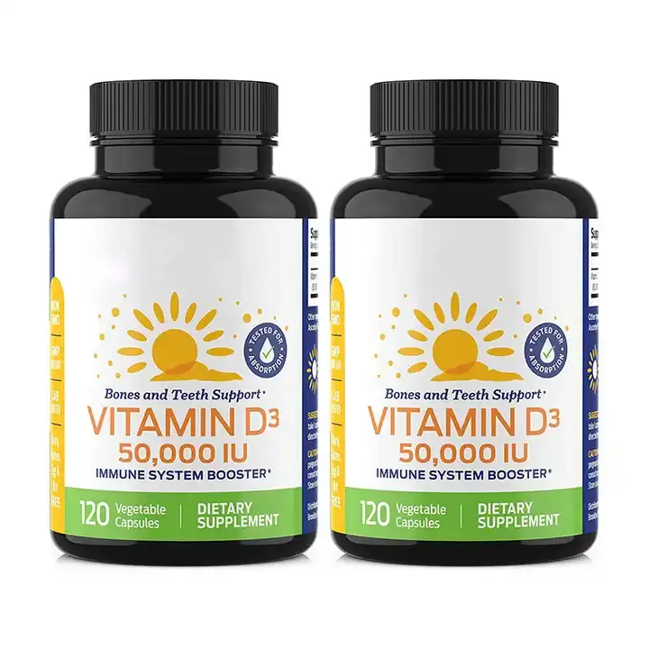 Organic Vitamin D3 Food Grade Capsules Wild Cultivated Powder for Immune Support Bone and Tooth Supplementation