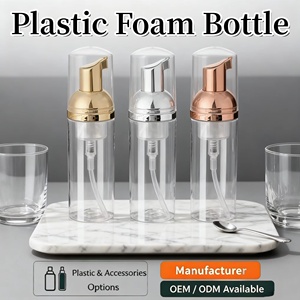 Bouteilles de shampooing pour cils en plastique PET moussant vides, 30-100 ml, avec pulvérisateur à pompe, presse, bouteille PET portable - Product Image 1