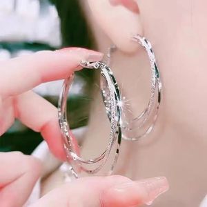 Anting Lingkaran Logam untuk Remaja, Anting Hoop Trendi dan Ekstravagan, Aksesoris Hoop Sederhana untuk Grosir N94284 - Product Image 4