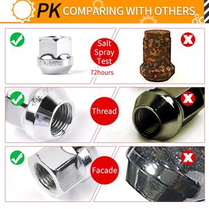 QLN032 MIKKUPPA <span class=keywords><strong>20</strong></span> pièces Zinc <span class=keywords><strong>1</strong></span>/<span class=keywords><strong>2</strong></span>-<span class=keywords><strong>20</strong></span> écrous <span class=keywords><strong>de</strong></span> cosse <span class=keywords><strong>de</strong></span> gland à extrémité ouverte pour roues <span class=keywords><strong>de</strong></span> rechange - Product Image 5