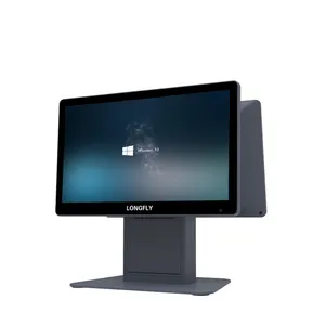 Longfly Epos系统双屏触摸收银机Windows零售POS系统销售双屏收银机