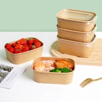 Boîte d'emballage alimentaire personnalisée en papier kraft compostable et écologique pour frites, poulet, hamburgers et hot-dogs à emporter