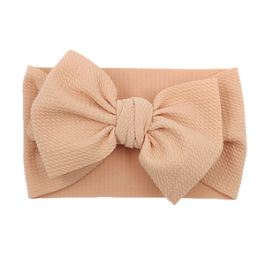 Bambino ragazza grande arco fasce del bambino della ragazza e archi morbido elastico neonato waffle fasce del bambino accessori - Product Image 5