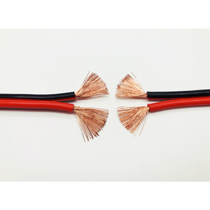 Câble haut-parleur plat personnalisé de haute qualité HIFI rouge noir 2 cœurs OFC/CCA cuivre câbles de haut-parleurs de studio <span class=keywords><strong>Audio</strong></span> Compatible avec haut-parleur - Product Image 4