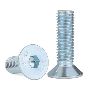 J&Gong - Tornillos Hexagonales de Cabeza Avellanada Galvanizados de Grado 10.9, M3 M4 M5 M6 M8 M10 M12, Tornillos de Alta Resistencia para Puertas y Ventanas - Product Image 1