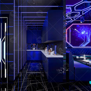 صالة بار النادي الليلي الحديثة الداخلية الديكور تصميم مع مصباح ليد لوازم و شريط الأثاث - Product Image 4
