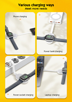 Chargeur rapide Type C ultra fin LDNIO AW005, chargeur sans fil portable avec logo personnalisé, 1200 mAh, pour IWATCH