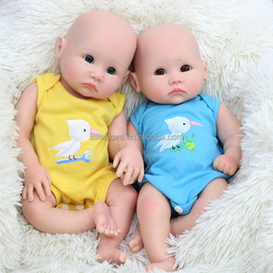 Poupée bébé <span class=keywords><strong>reborn</strong></span> de 45 cm (18 pouces) pour nouveau-né, garçon ou fille, aspect réaliste, corps entier en silicone, <span class=keywords><strong>jumeaux</strong></span> lavables - Product Image 1