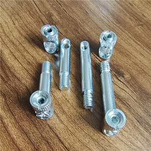 Visserie pour meubles 45 mm, filetage 7 mm, nickelée, acier laminé à froid, embout hexagonal pour armoire en bois - Product Image 3